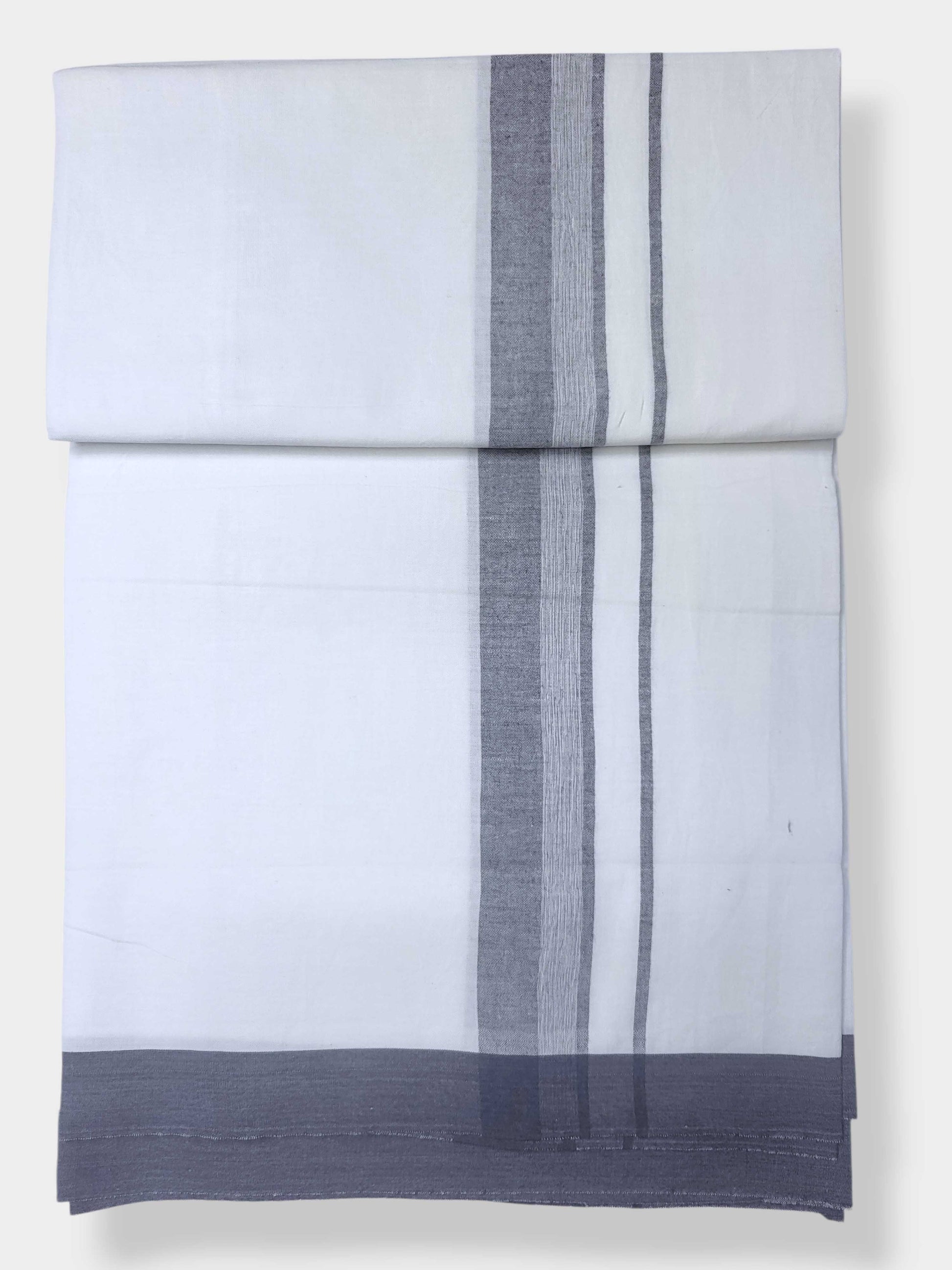 Single Kerala Pure White Mundu/Dhoti