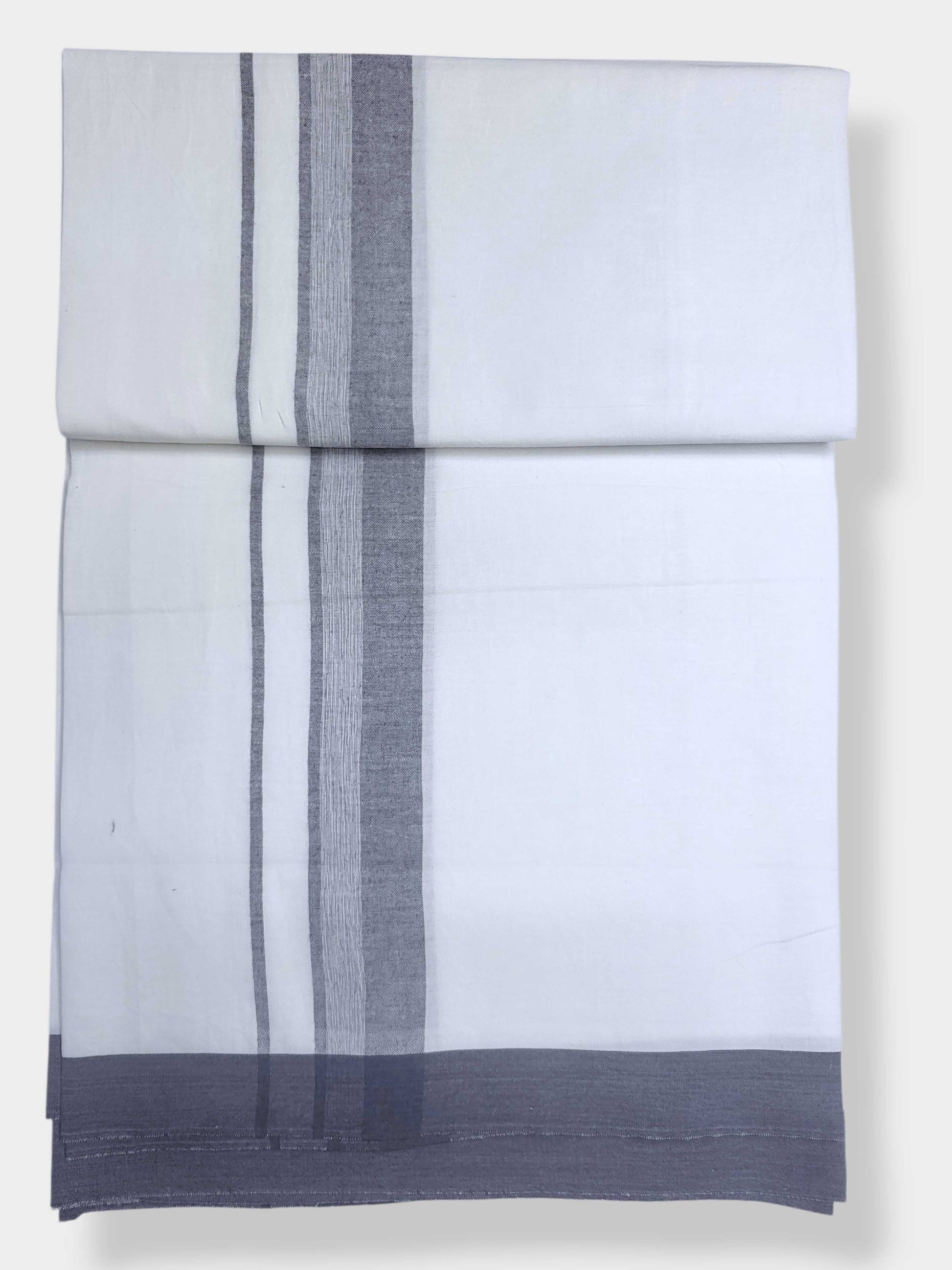 Single Kerala Pure White Mundu/Dhoti