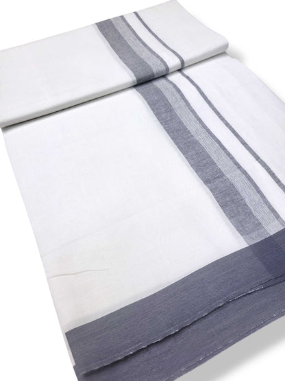 Single Kerala Pure White Mundu/Dhoti