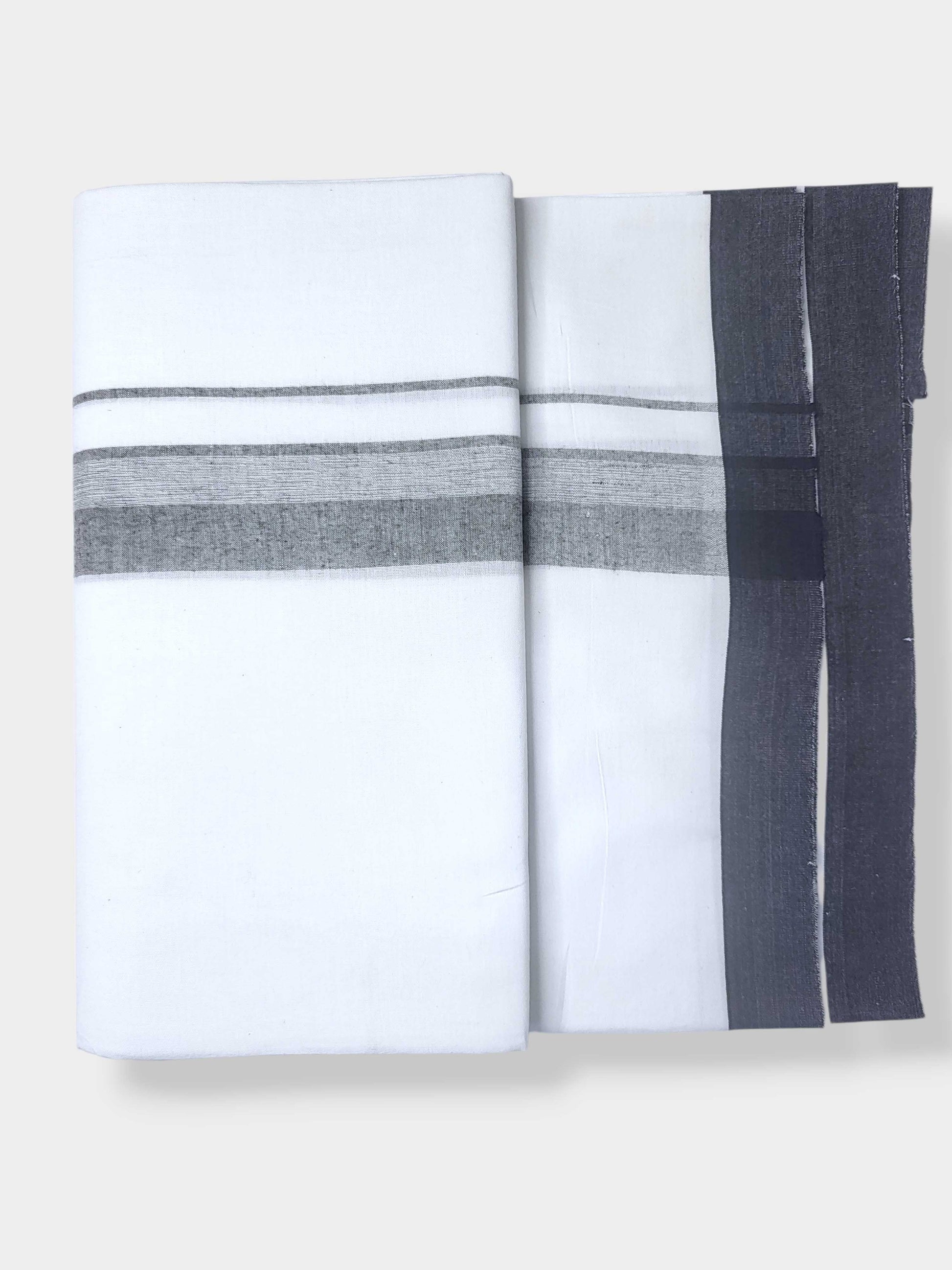Single Kerala Pure White Mundu/Dhoti