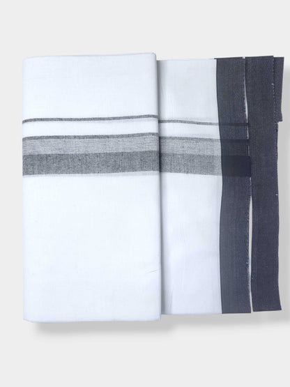 Single Kerala Pure White Mundu/Dhoti