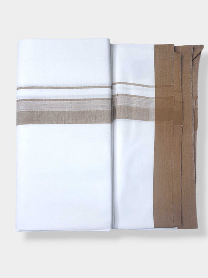 Single Kerala Pure White Mundu/Dhoti