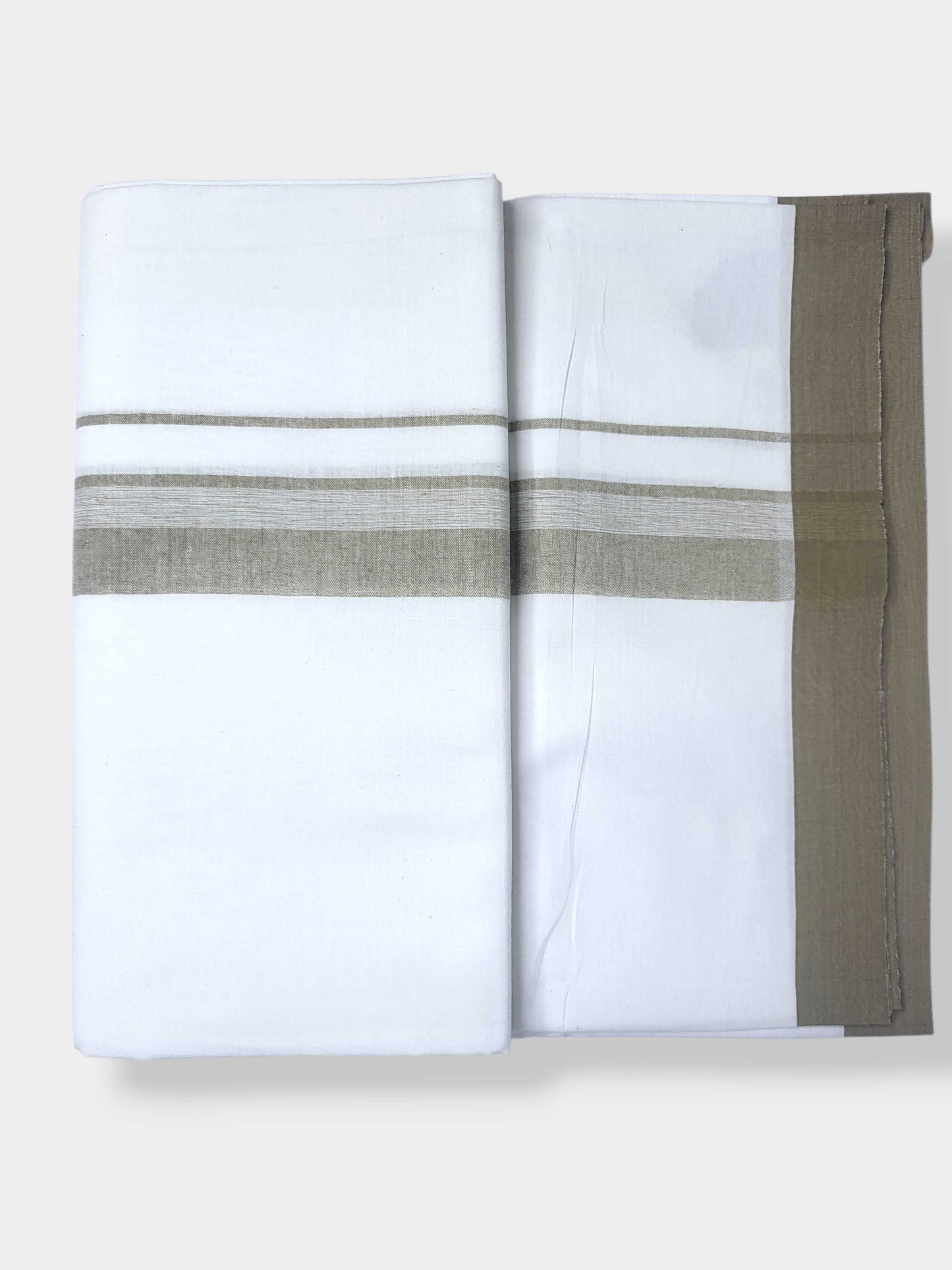 Single Kerala Pure White Mundu/Dhoti