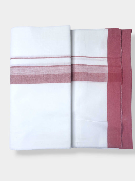 Single Kerala Pure White Mundu/Dhoti