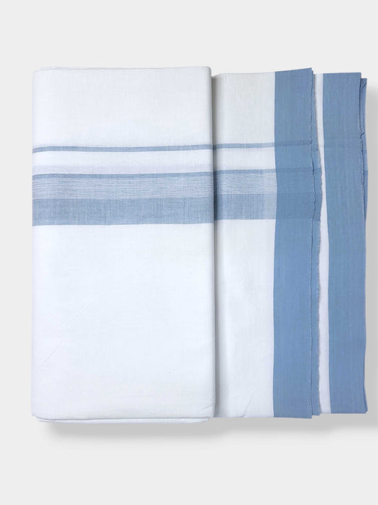 Single Kerala Pure White Mundu/Dhoti