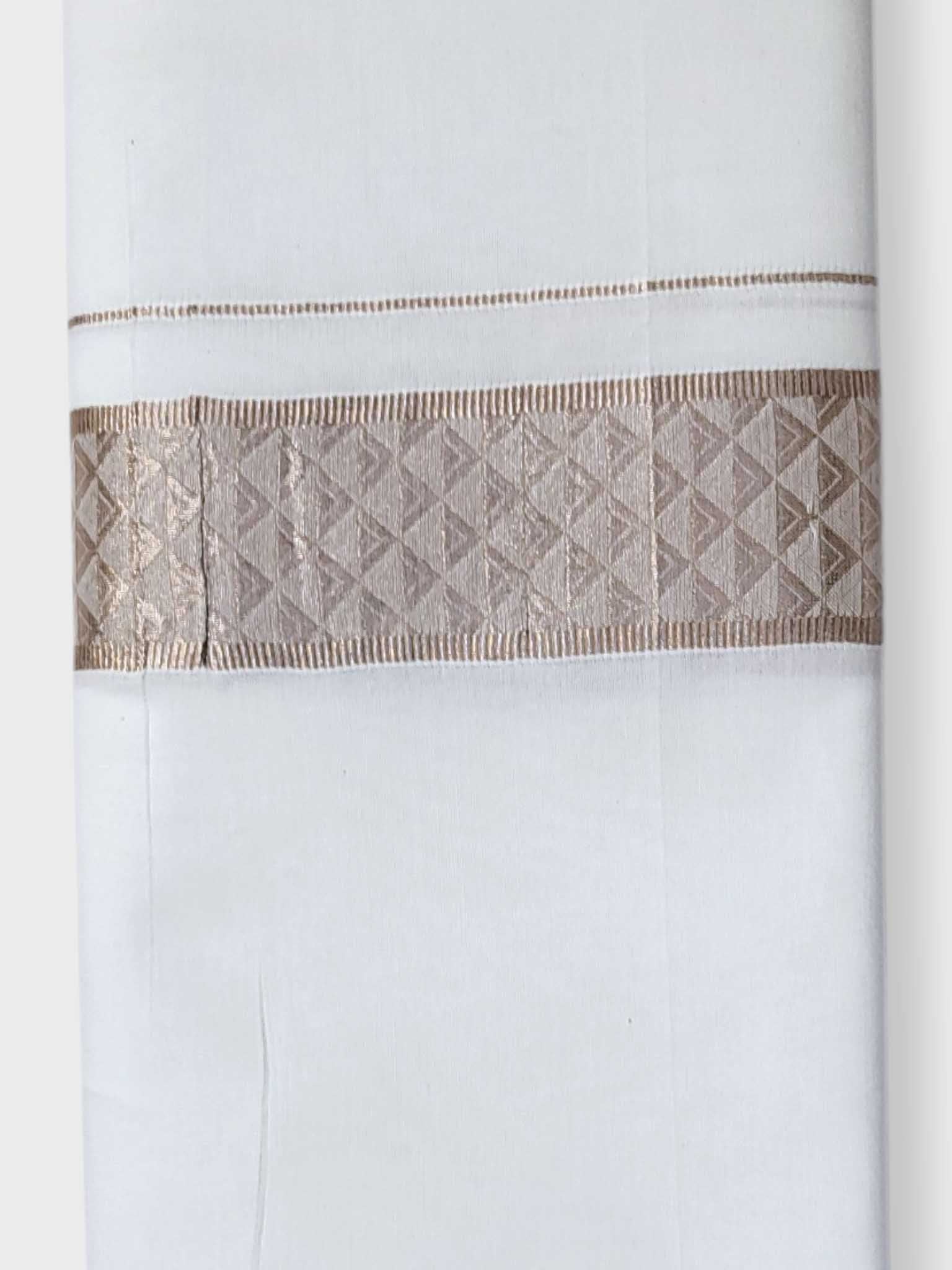Single Kerala Pure White Mundu/Dhoti