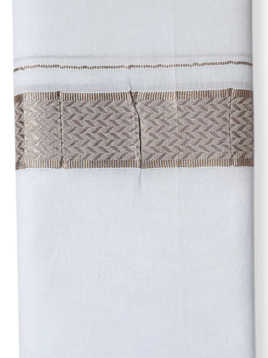 Single Kerala Pure White Mundu/Dhoti
