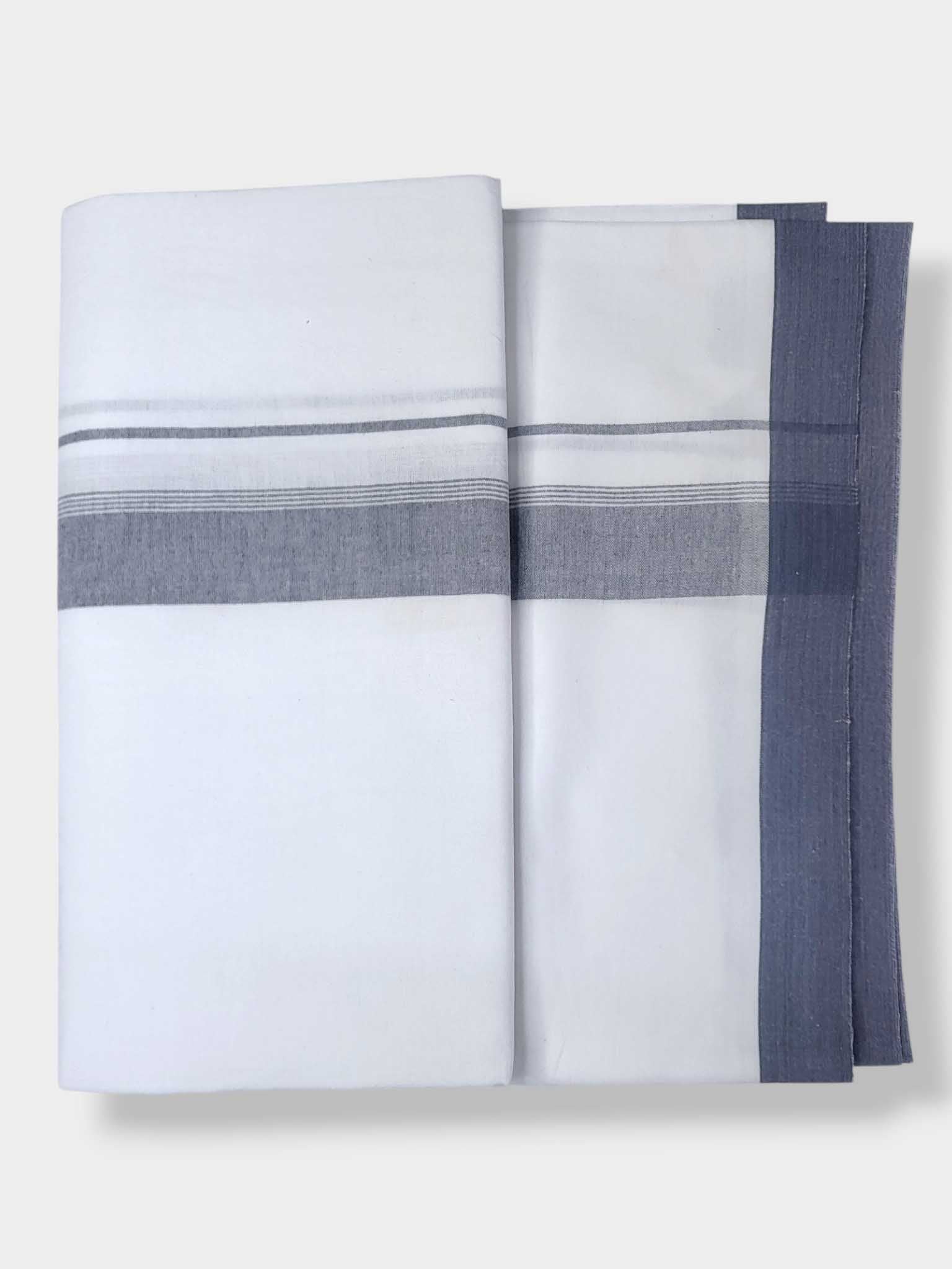 Single Kerala Pure White Mundu/Dhoti