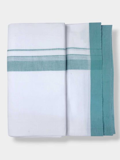 Single Kerala Pure White Mundu/Dhoti