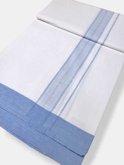 Single Kerala Pure White Mundu/Dhoti