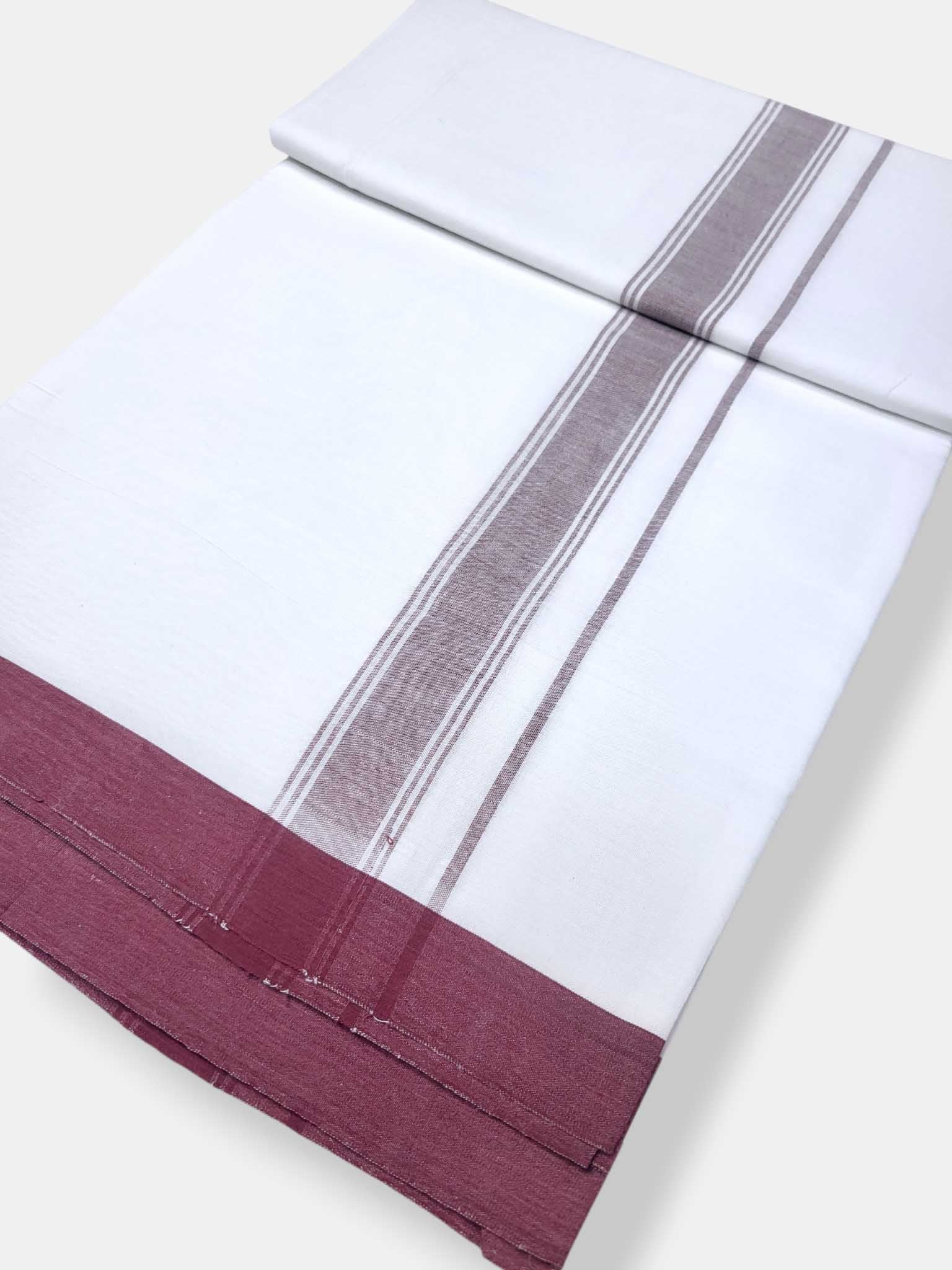 Single Kerala Pure White Mundu/Dhoti