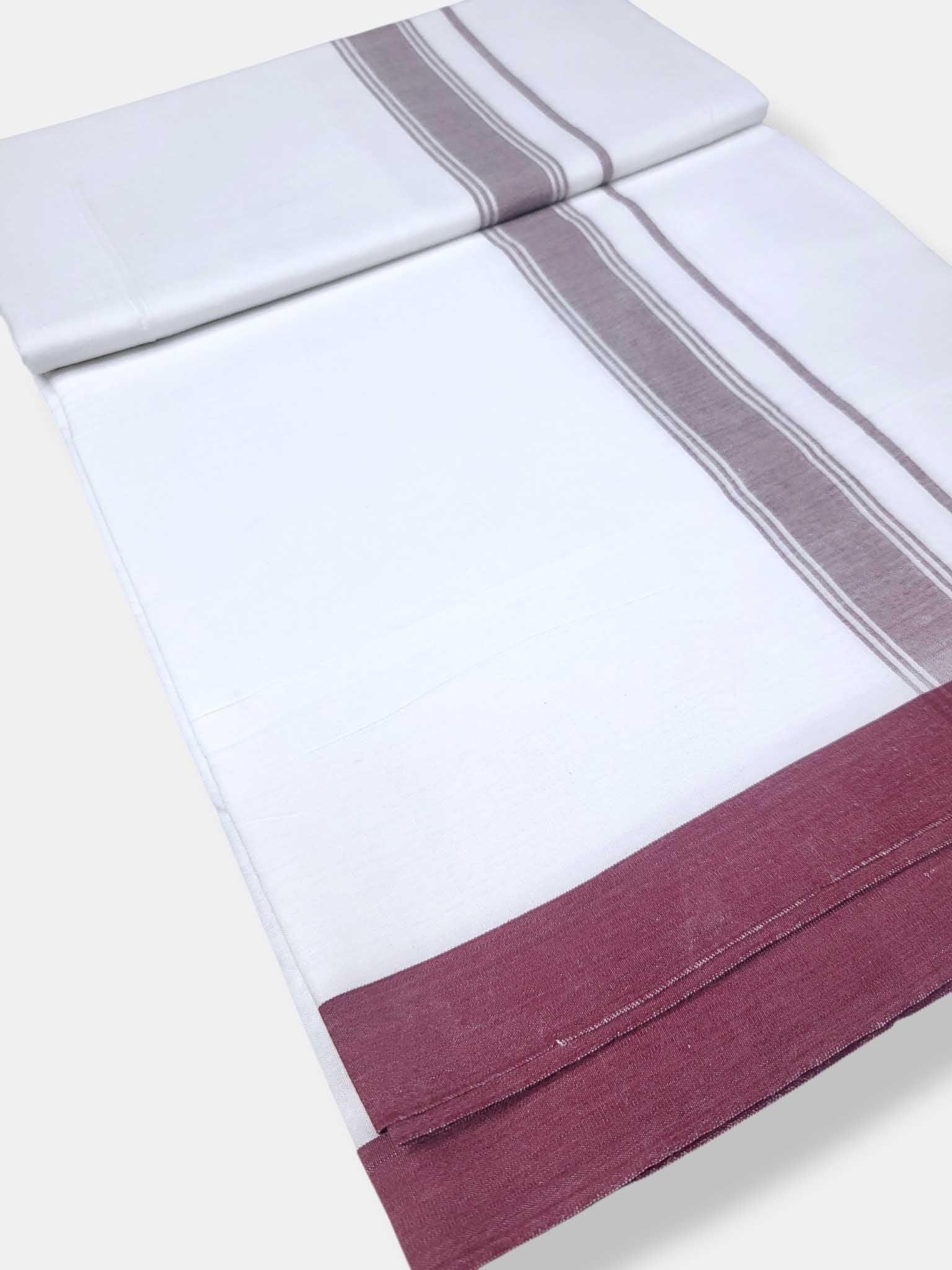 Single Kerala Pure White Mundu/Dhoti