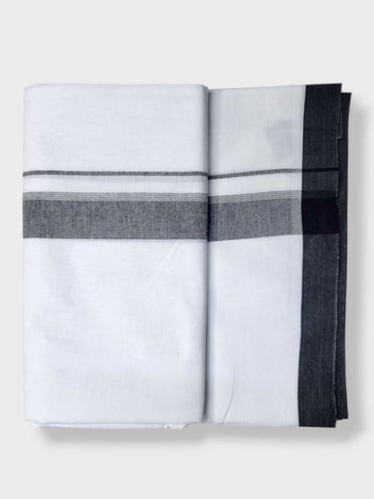 Single Kerala Pure White Mundu/Dhoti