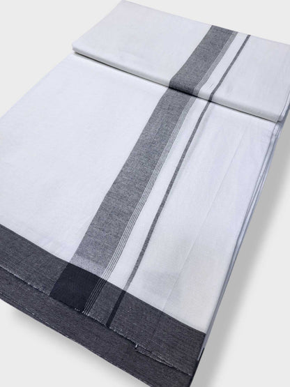 Single Kerala Pure White Mundu/Dhoti