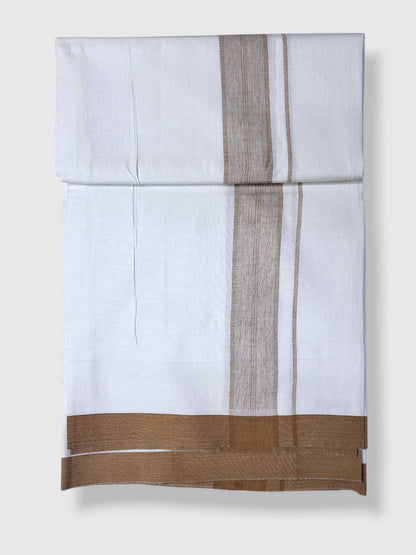 Single Kerala Pure White Mundu/Dhoti