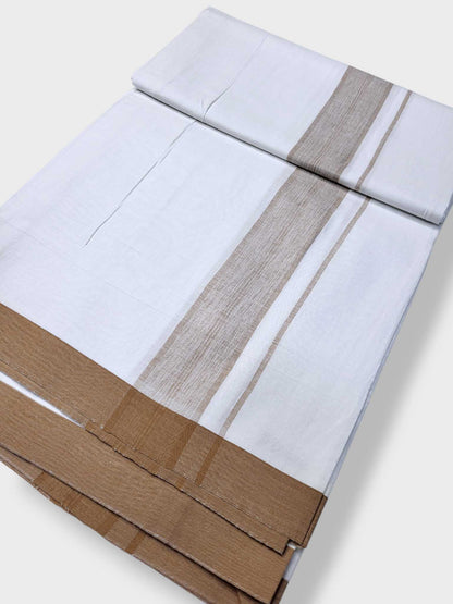 Single Kerala Pure White Mundu/Dhoti
