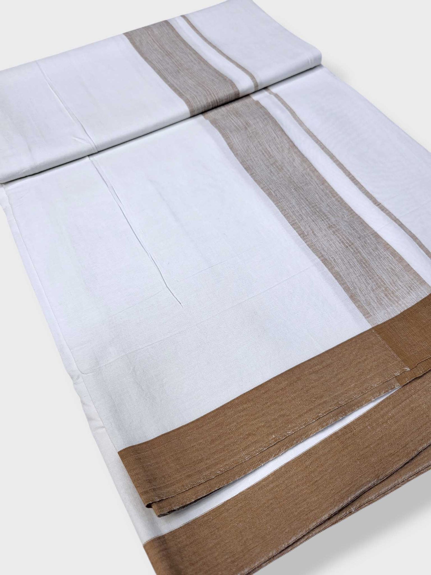 Single Kerala Pure White Mundu/Dhoti