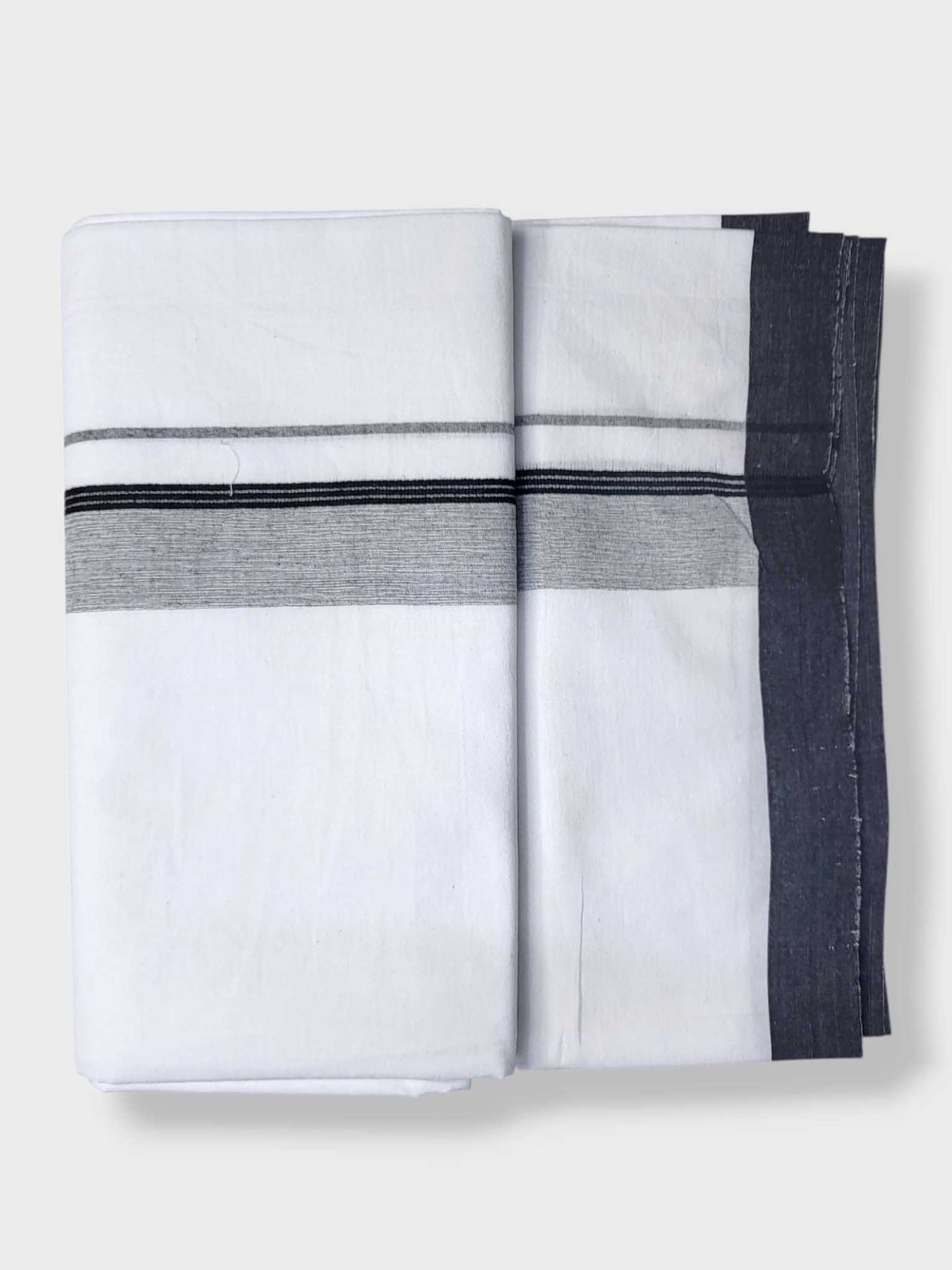 Single Kerala Pure White Mundu/Dhoti
