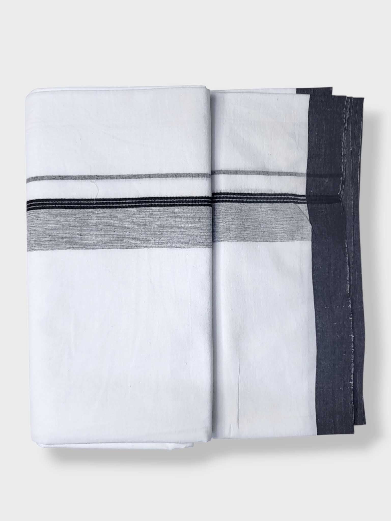 Single Kerala Pure White Mundu/Dhoti