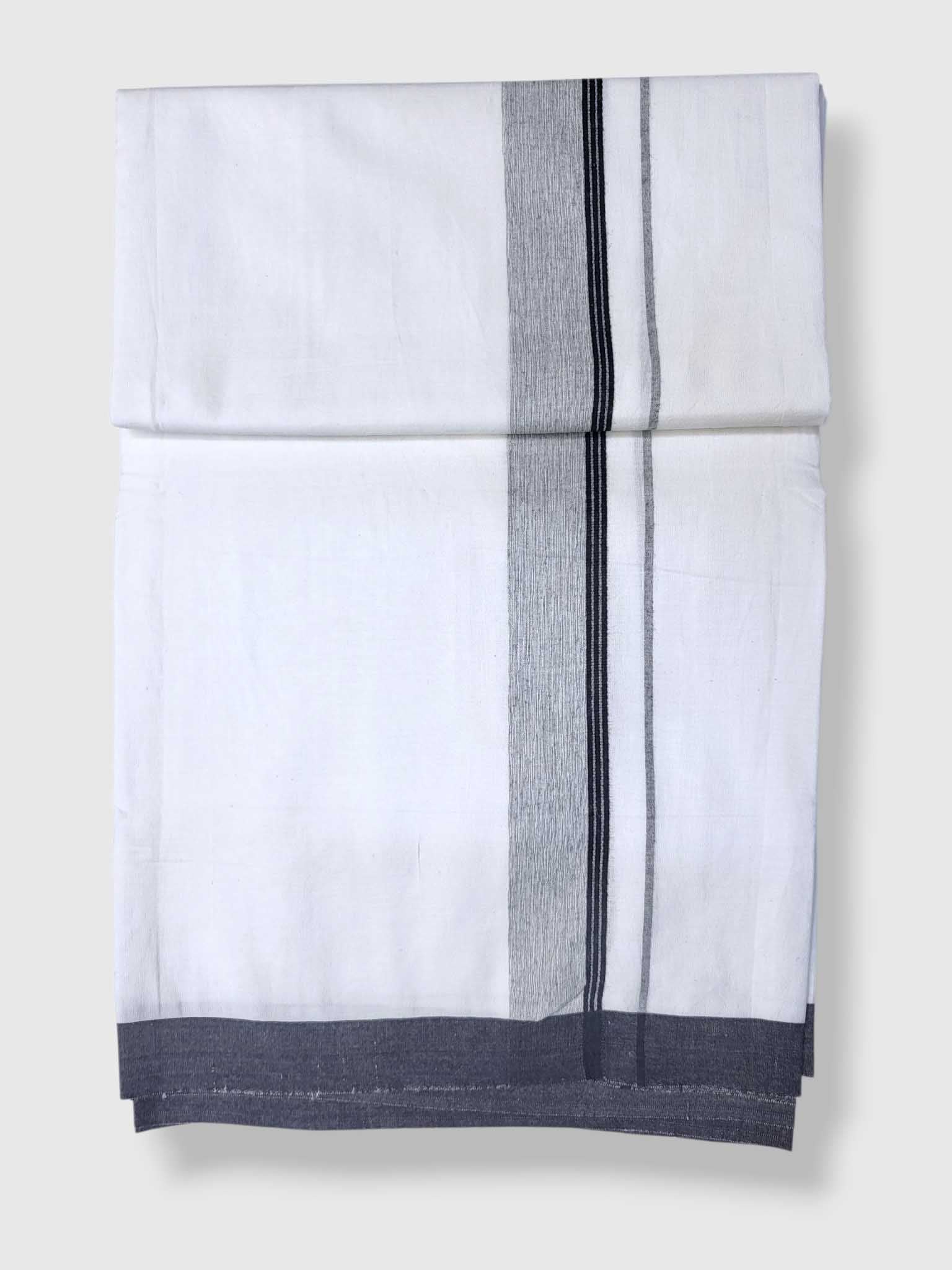 Single Kerala Pure White Mundu/Dhoti