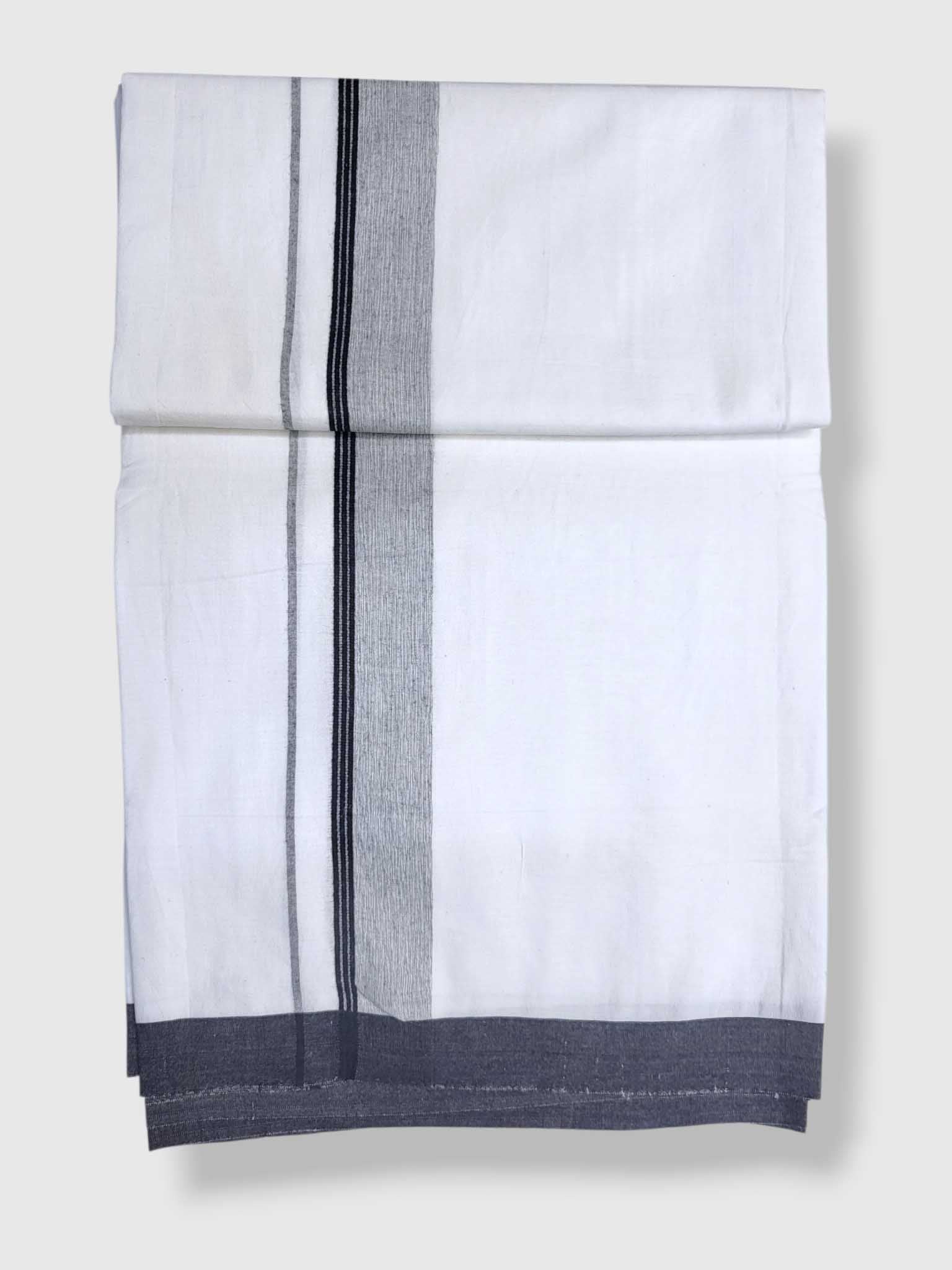 Single Kerala Pure White Mundu/Dhoti