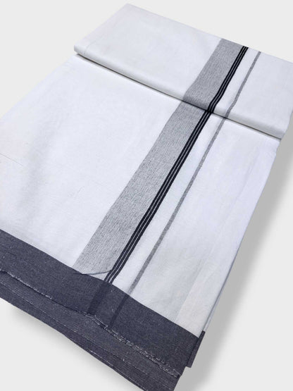Single Kerala Pure White Mundu/Dhoti