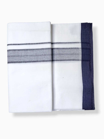 Single Kerala Pure White Mundu/Dhoti