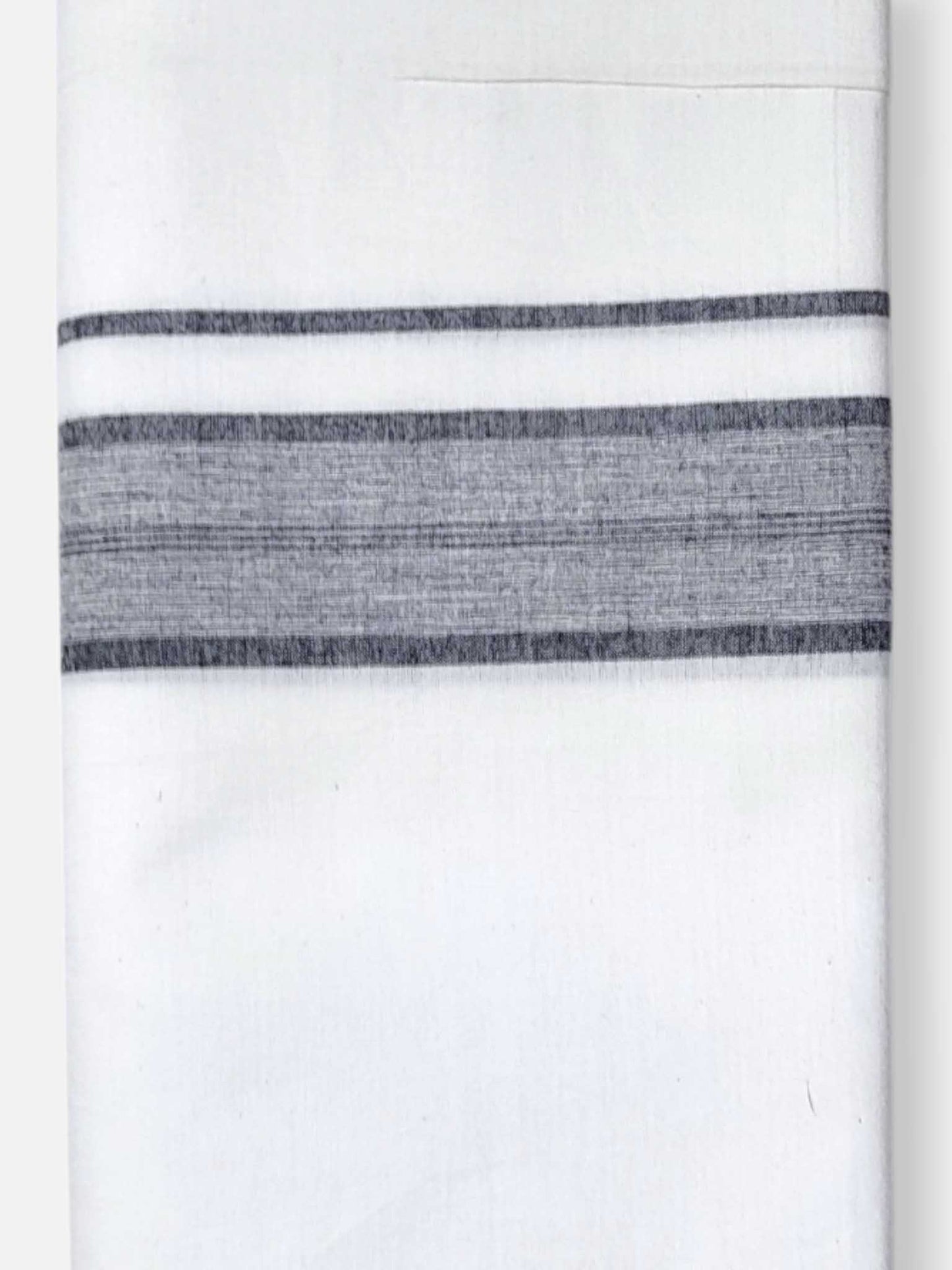 Single Kerala Pure White Mundu/Dhoti