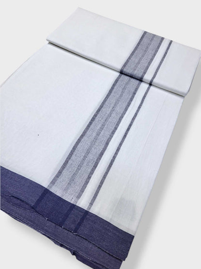 Single Kerala Pure White Mundu/Dhoti