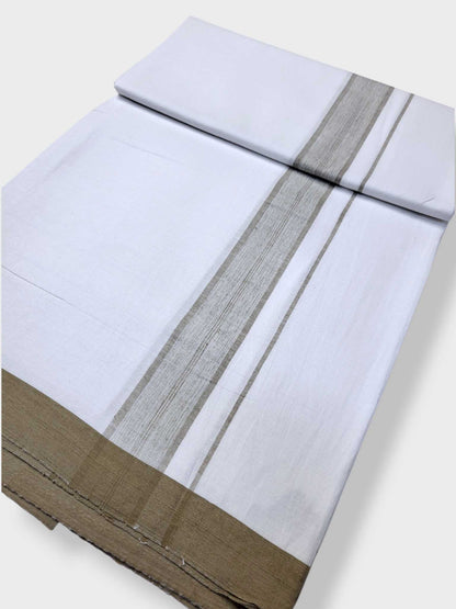 Single Kerala Pure White Mundu/Dhoti