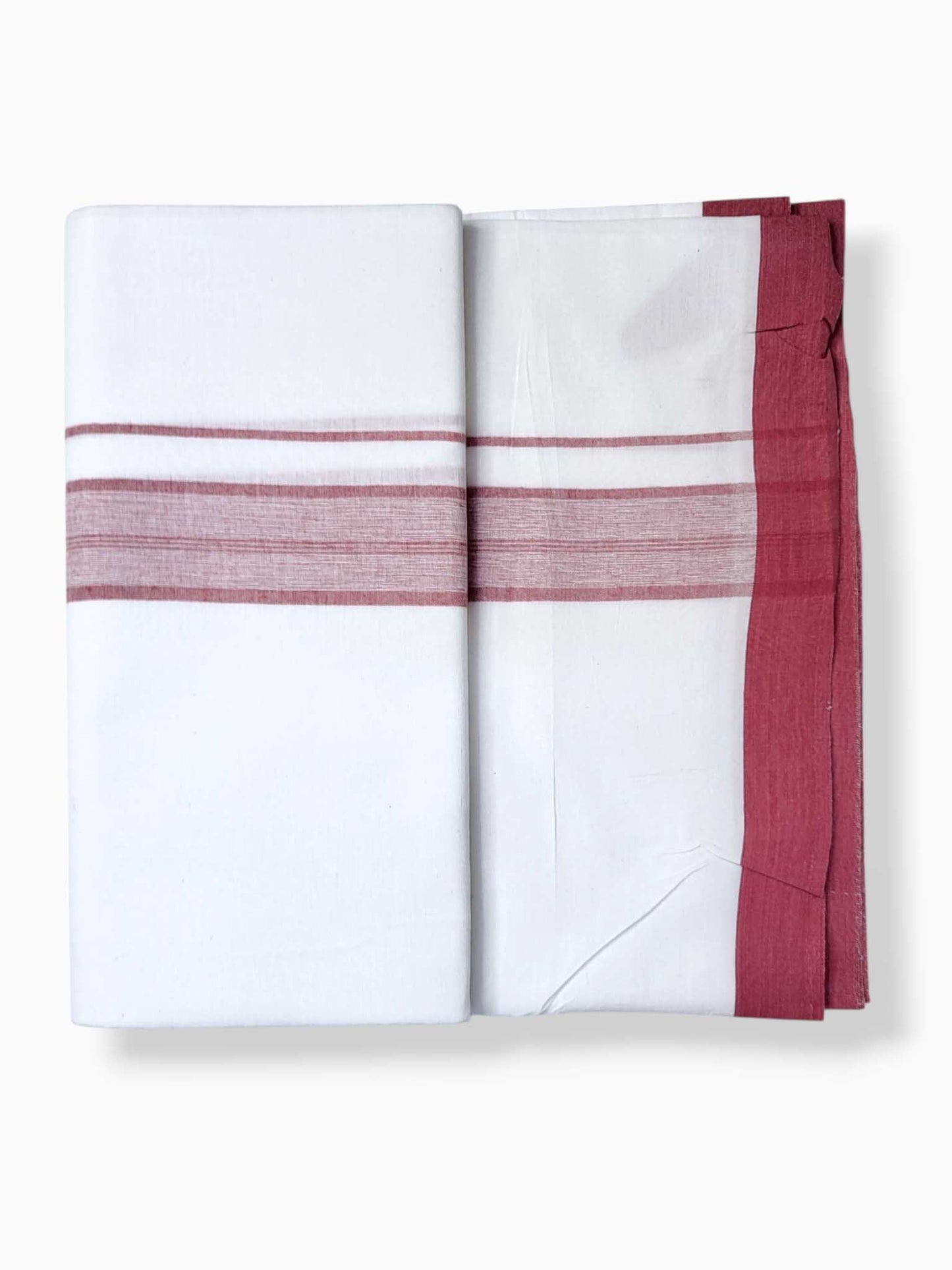 Single Kerala Pure White Mundu/Dhoti
