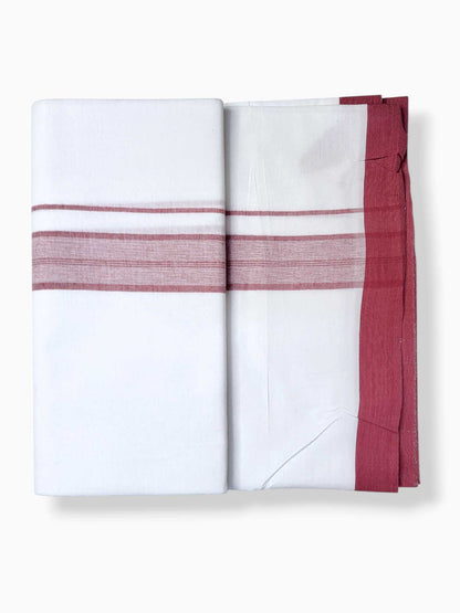 Single Kerala Pure White Mundu/Dhoti