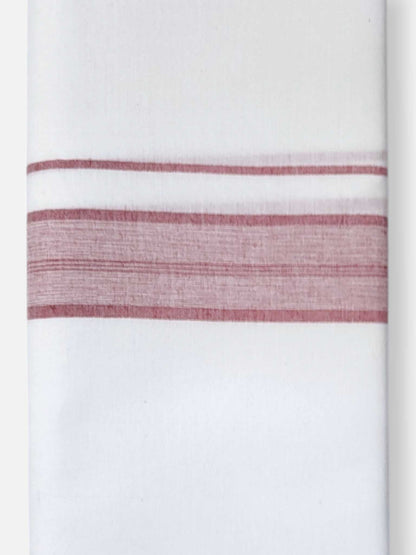 Single Kerala Pure White Mundu/Dhoti