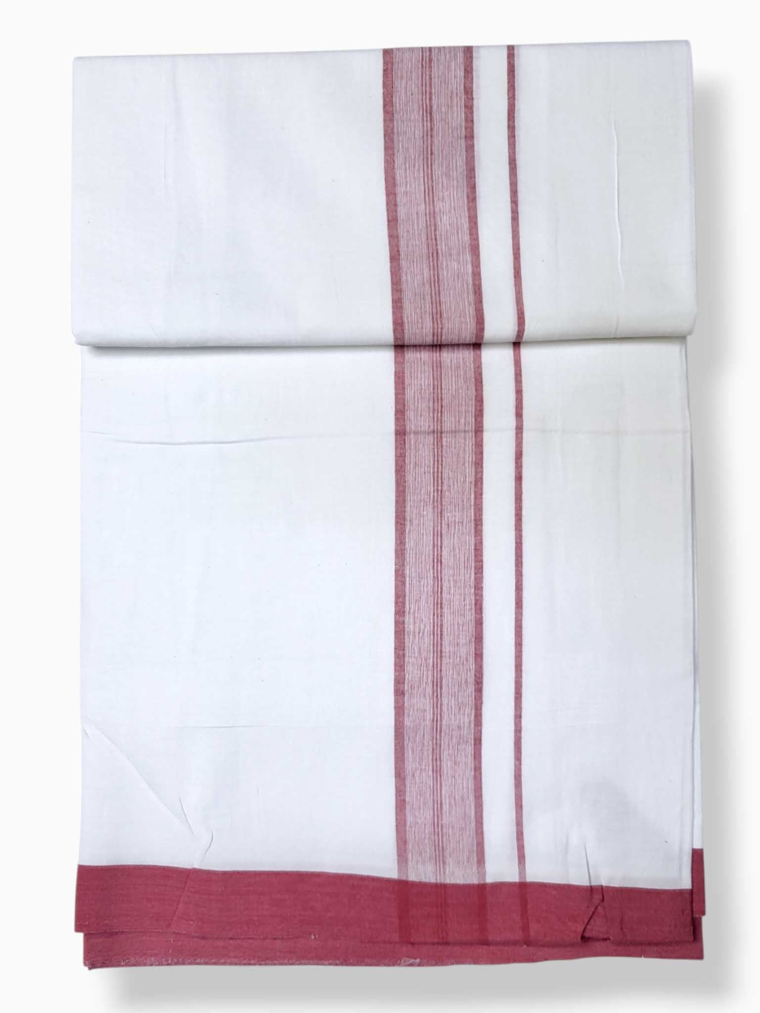 Single Kerala Pure White Mundu/Dhoti