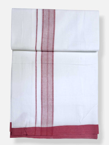 Single Kerala Pure White Mundu/Dhoti
