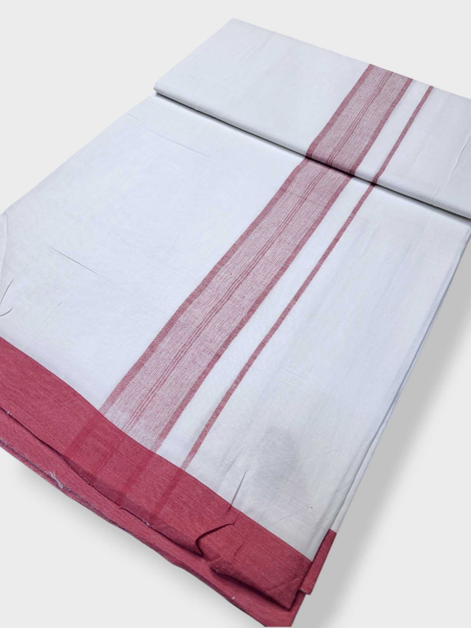 Single Kerala Pure White Mundu/Dhoti
