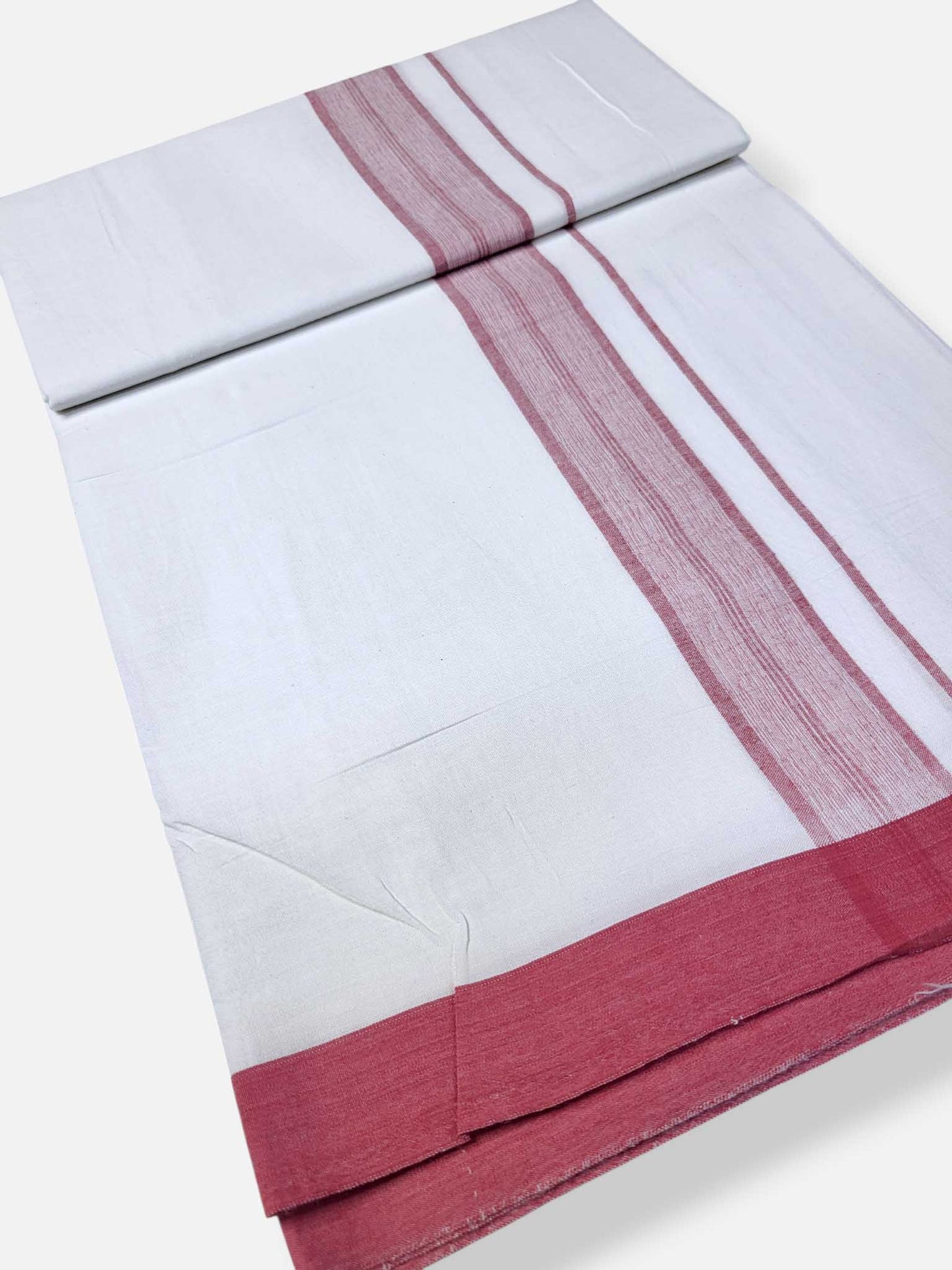 Single Kerala Pure White Mundu/Dhoti
