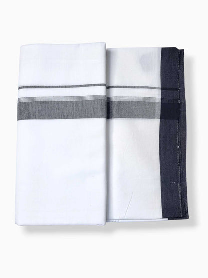 Single Kerala Pure White Mundu/Dhoti
