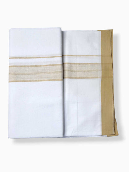 Single Kerala Pure White Mundu/Dhoti