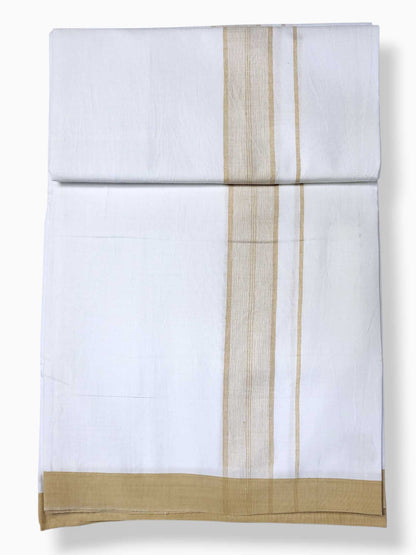 Single Kerala Pure White Mundu/Dhoti