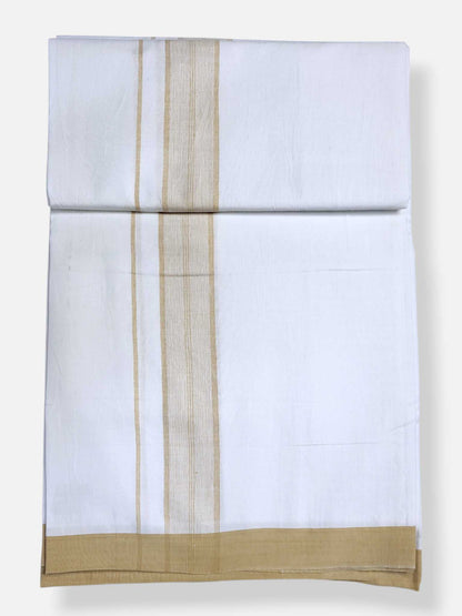 Single Kerala Pure White Mundu/Dhoti