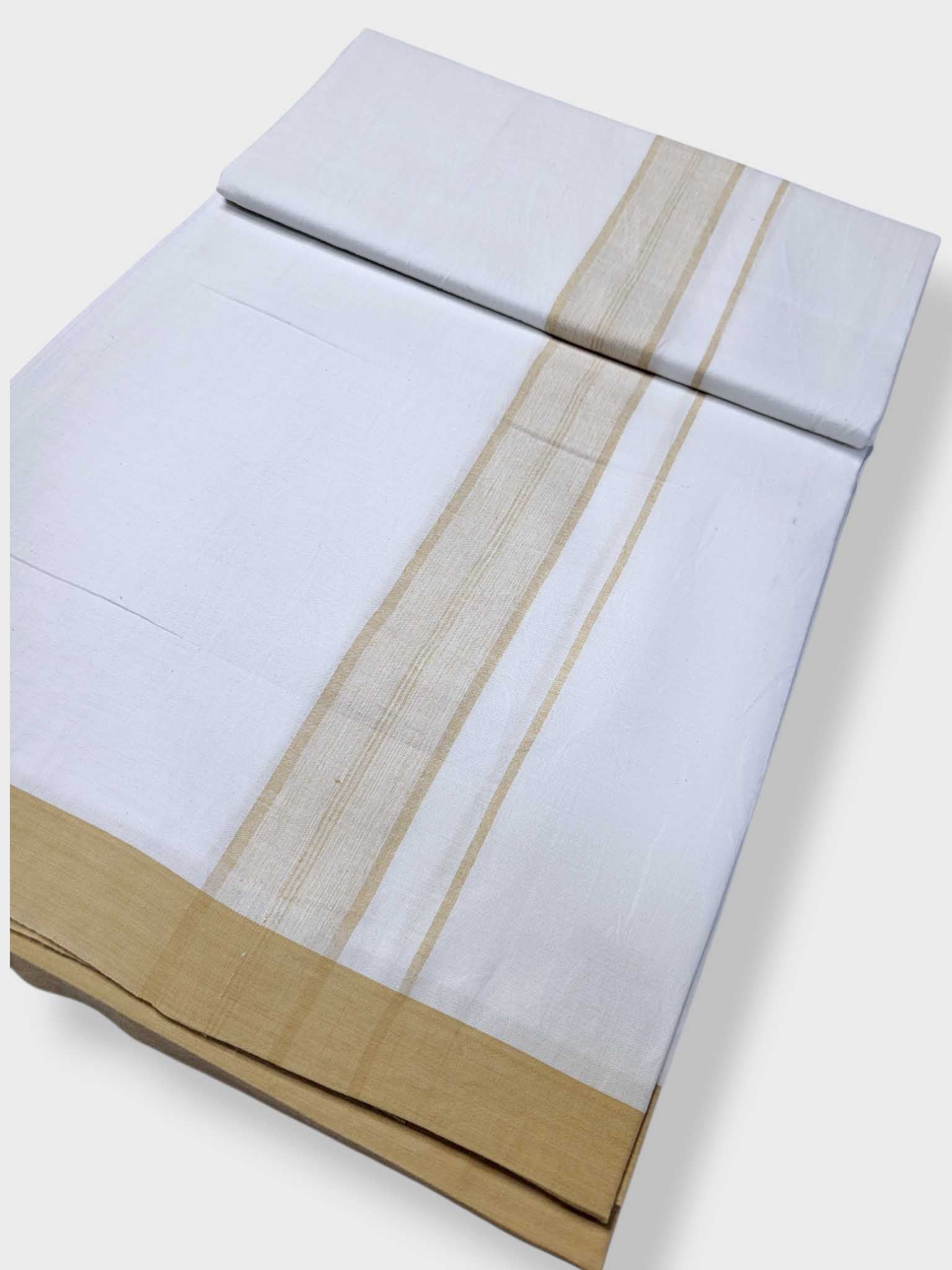 Single Kerala Pure White Mundu/Dhoti
