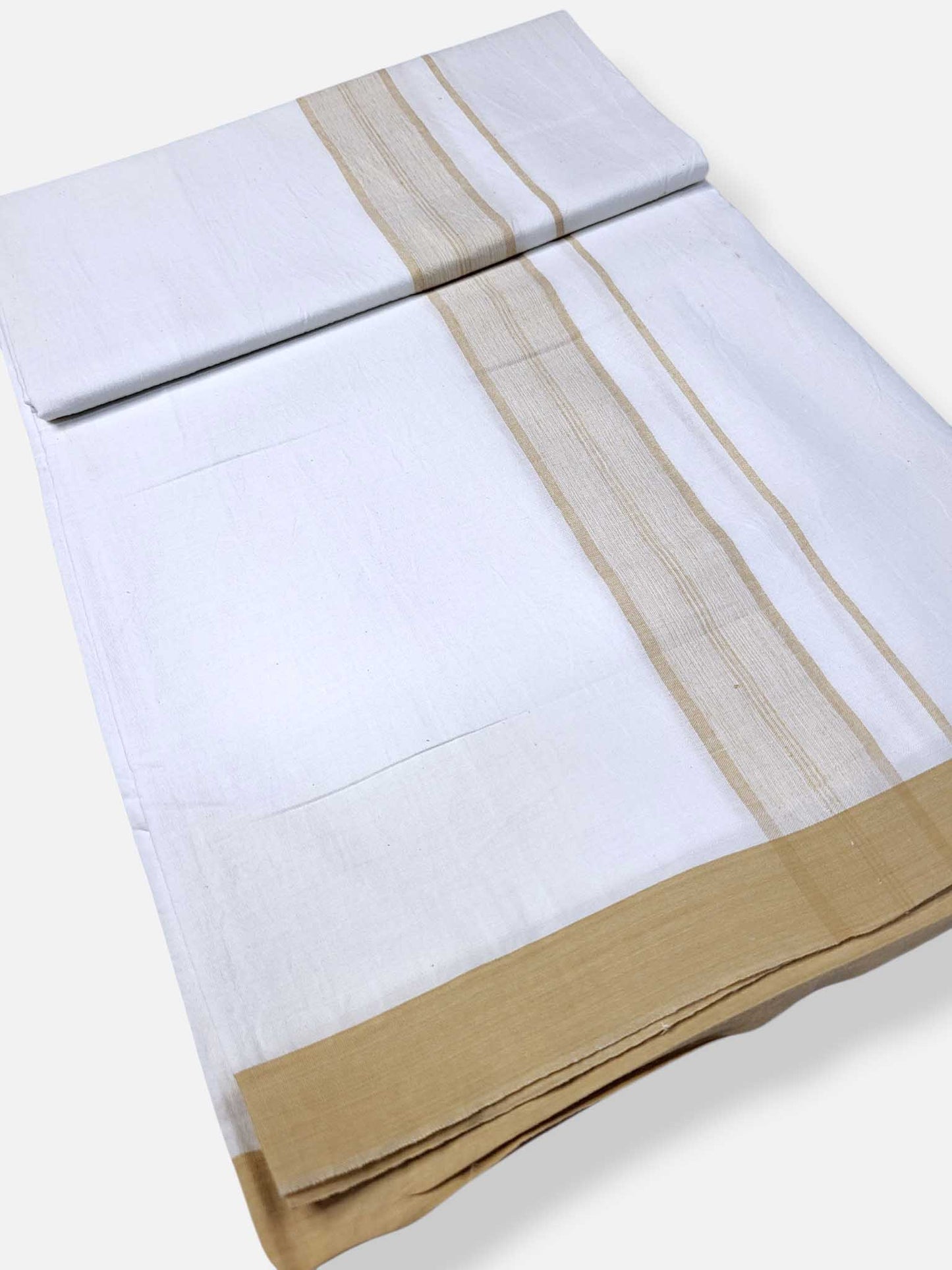Single Kerala Pure White Mundu/Dhoti