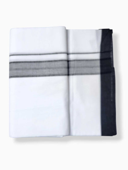 Single Kerala Pure White Mundu/Dhoti
