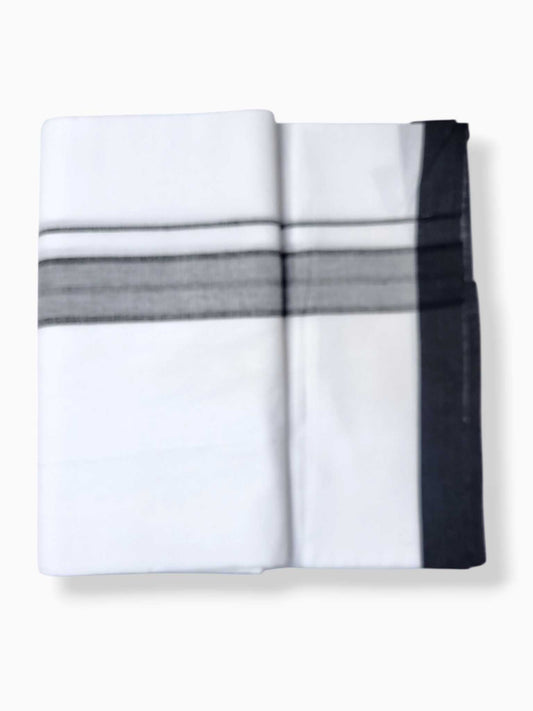 Single Kerala Pure White Mundu/Dhoti