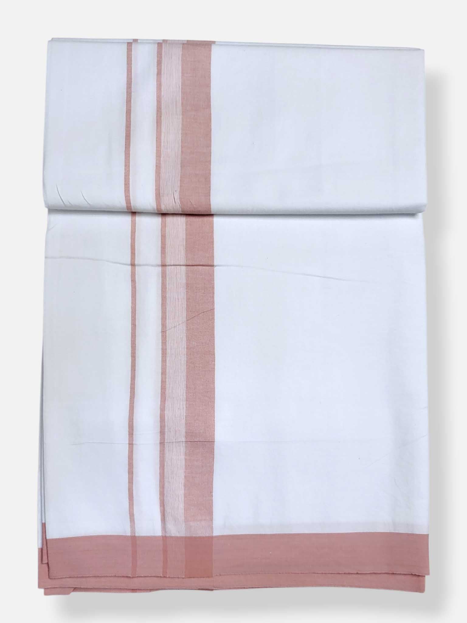 Single Kerala Pure White Mundu/Dhoti
