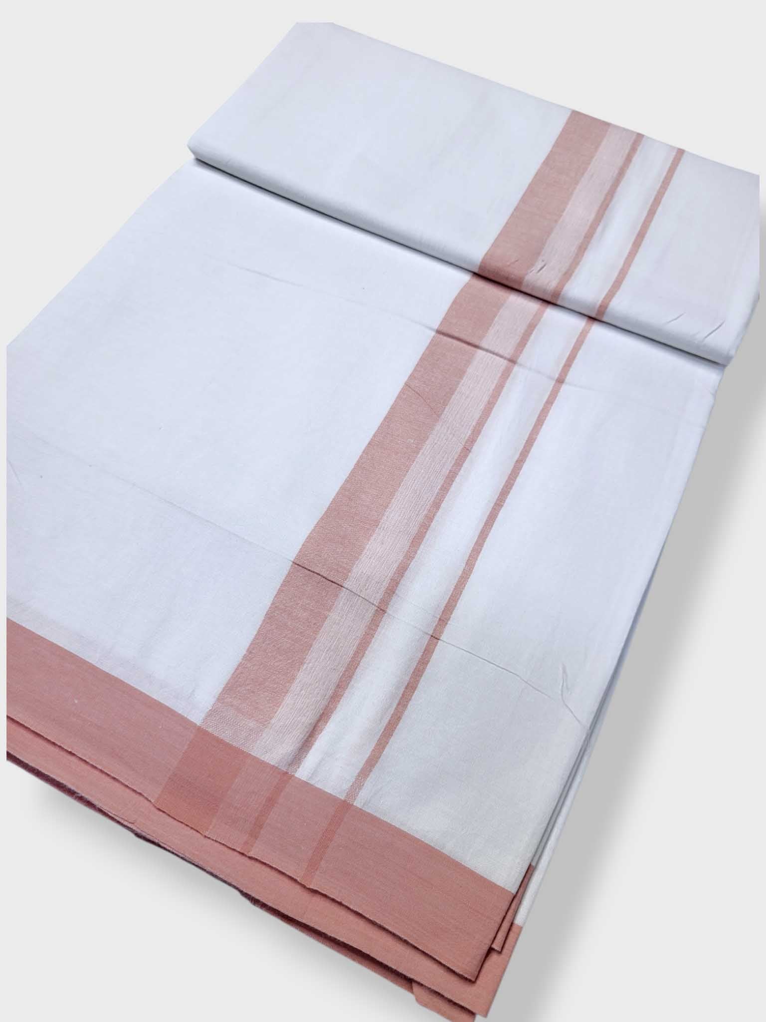Single Kerala Pure White Mundu/Dhoti