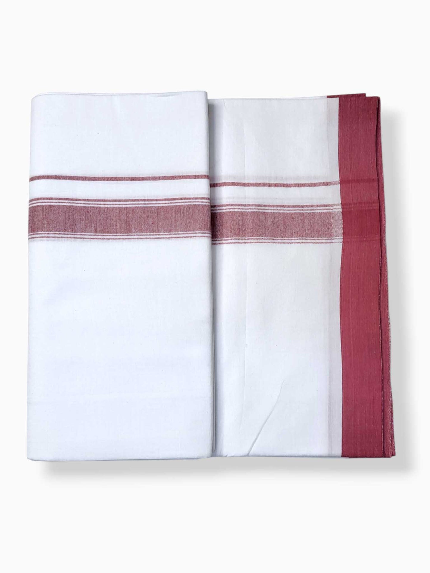 Single Kerala Pure White Mundu/Dhoti
