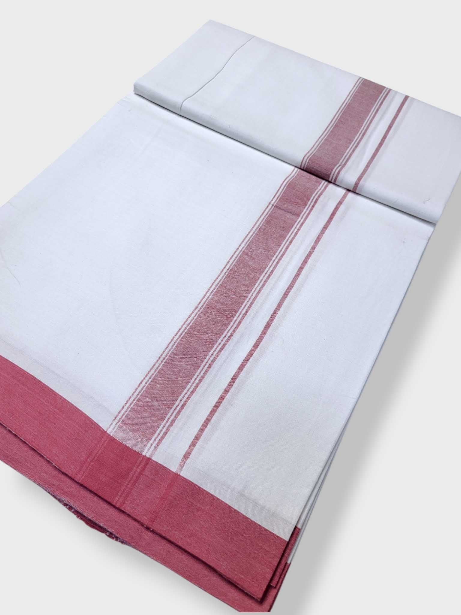 Single Kerala Pure White Mundu/Dhoti