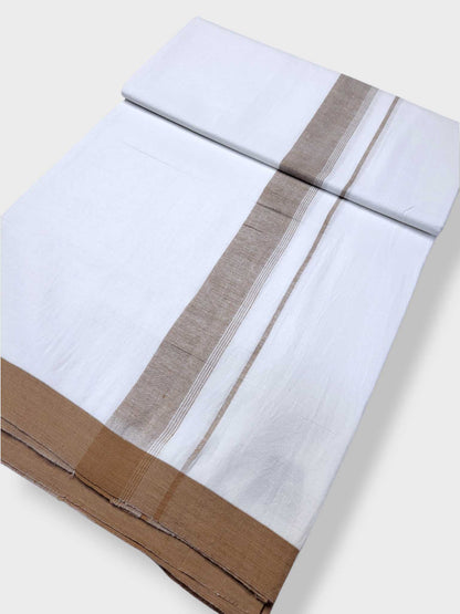 Single Kerala Pure White Mundu/Dhoti